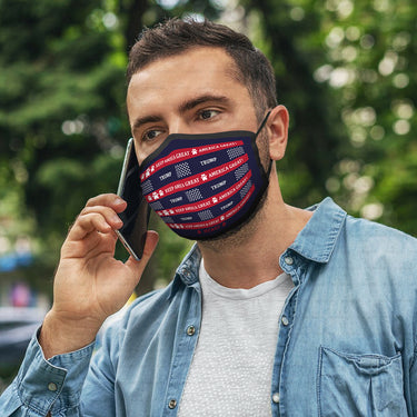 Personalized Dog Gift Idea - Keep America Great Red Lines For Dog Lovers - Cloth Mask